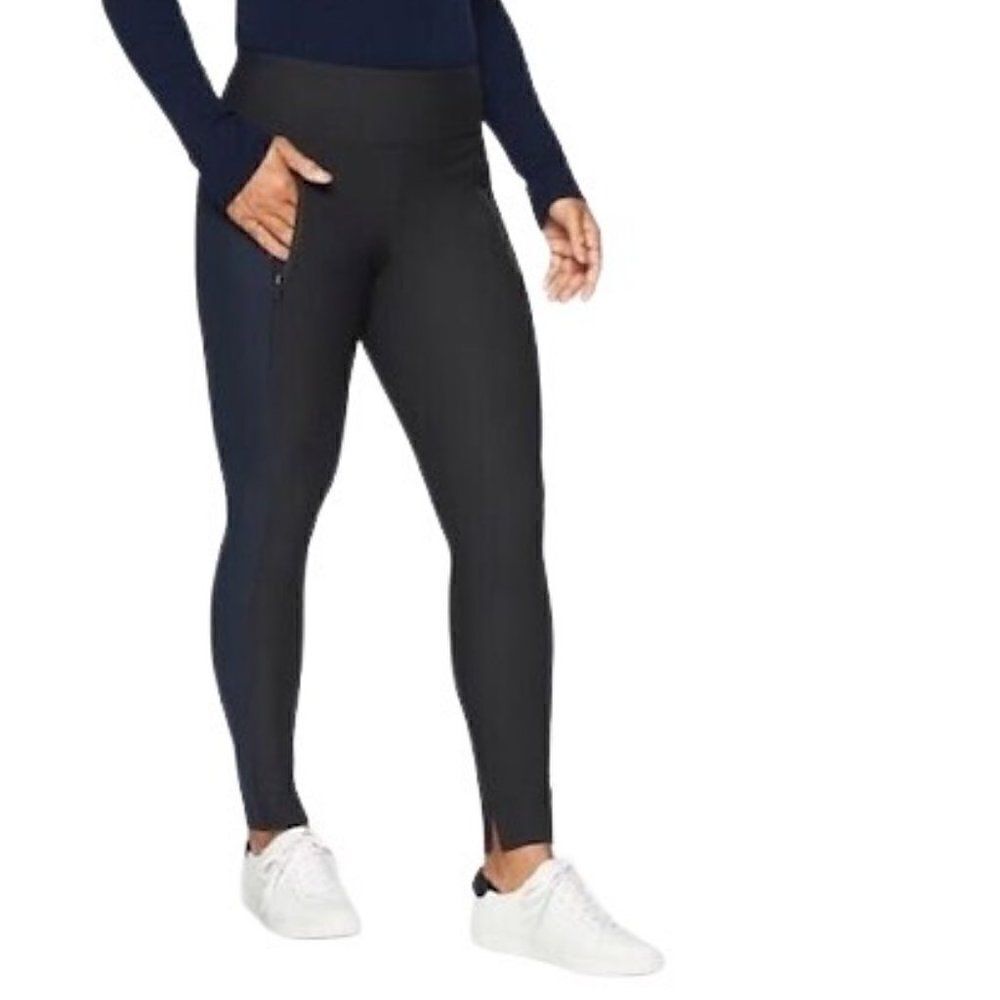 Athleta Stellar Pant Tights Leggings Blue Black Medium